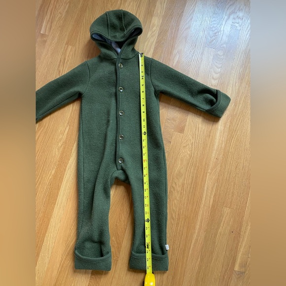 Mama Owl Disana Boiled Merino Wool Overall- Olive, size 12-24 mo - Picture 6 of 12